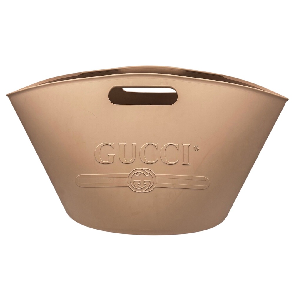 Gucci Logo Rubber Tote Bag Blush Pink Nude Summer 2018 511261